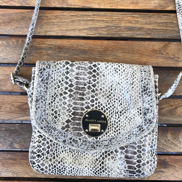 elliott lucca snakeskin purse